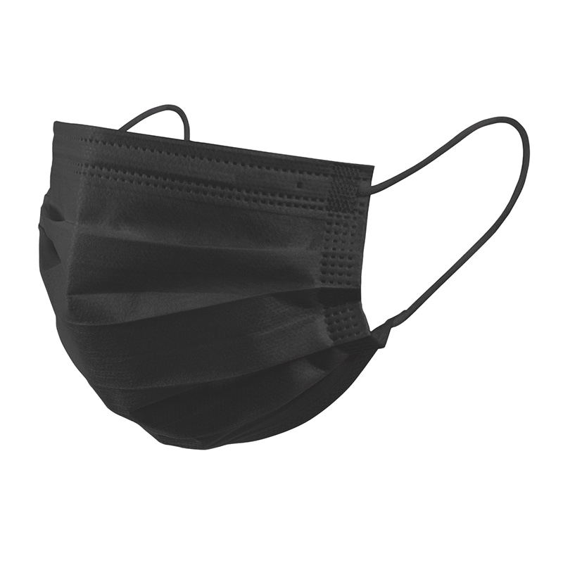 つばさ サージカルマスク TSUBASAマスク 黒 1箱(ご注文単位40箱)【直送品】