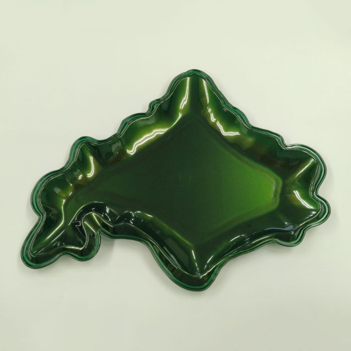 ニシキ プラスチック皿 北の大地 パールグリーン 10枚/袋（ご注文単位10袋）【直送品】