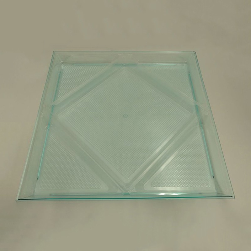 ニシキ プラスチック皿 角皿 中仕切A H-40 透明 40枚/袋（ご注文単位1袋）【直送品】