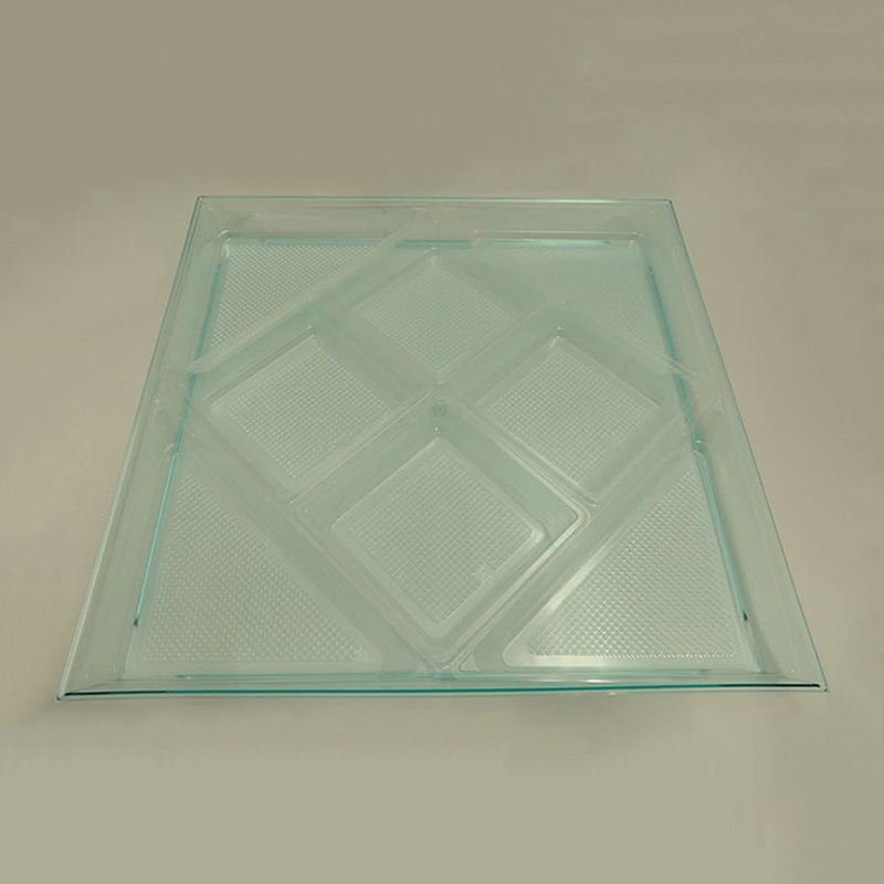 ニシキ プラスチック皿 角皿 中仕切B H-40 透明 40枚/袋（ご注文単位1袋）【直送品】