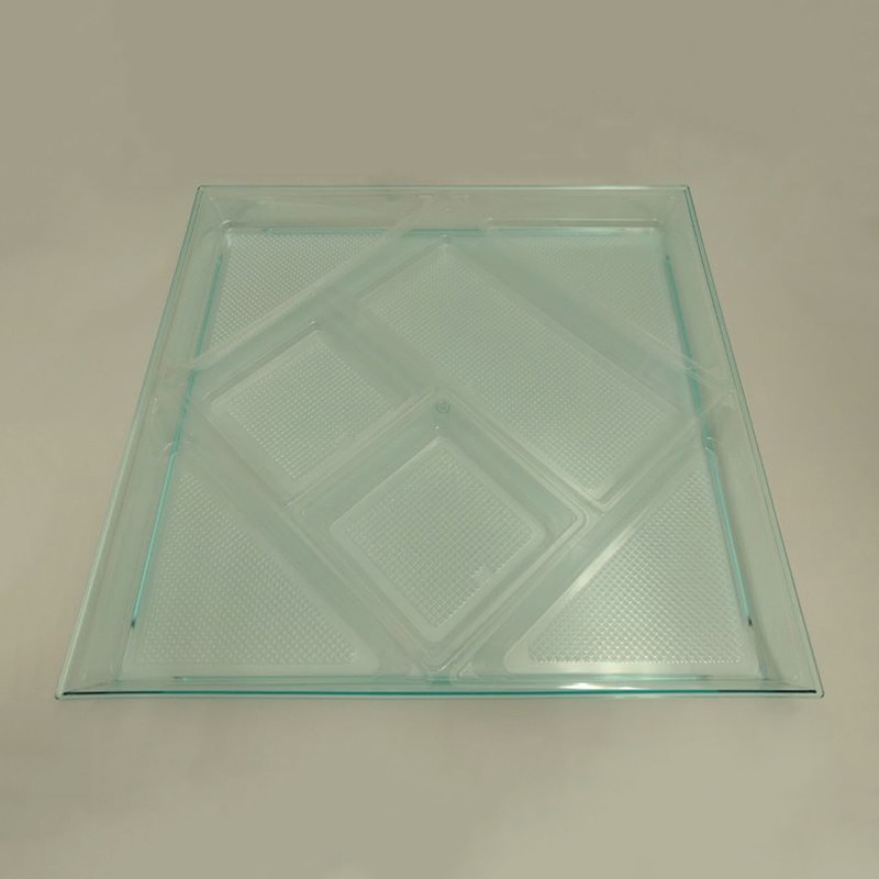 ニシキ プラスチック皿 角皿 中仕切C H-40 透明 40枚/袋（ご注文単位1袋）【直送品】