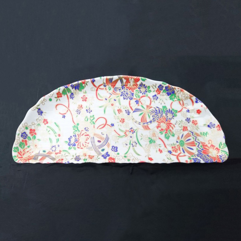 ニシキ プラスチック皿 半月 30 手まり 10枚/袋（ご注文単位20袋）【直送品】