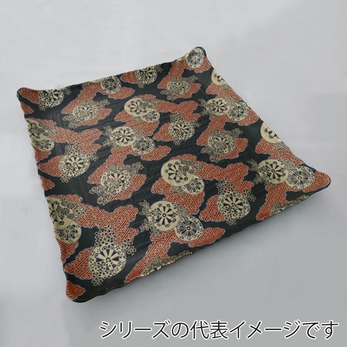 ニシキ プラスチック皿 筑後 40 御所車 10枚/袋（ご注文単位4袋）【直送品】