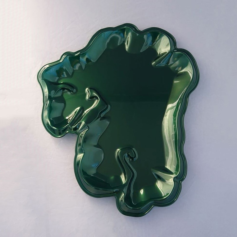 ニシキ プラスチック皿 九州山地 パールグリーン 10枚/袋（ご注文単位10袋）【直送品】