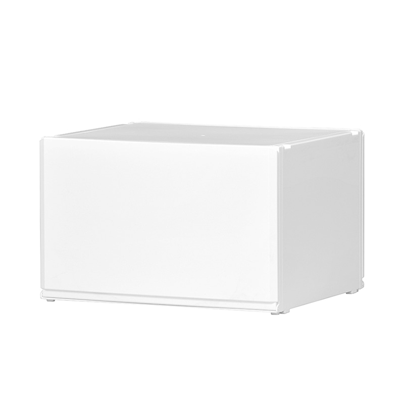 リブウェル 収納ケース バスクル  オールホワイト 1個（ご注文単位12個）【直送品】