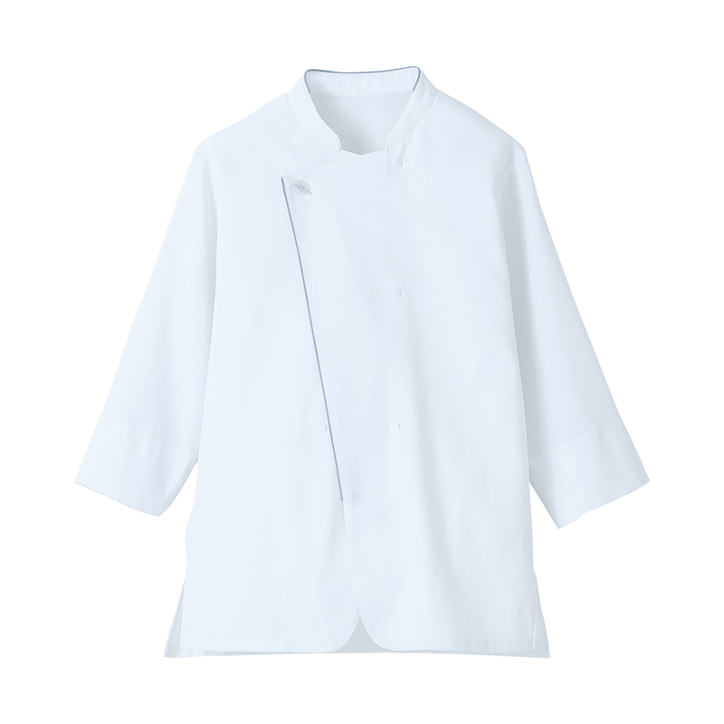 サーヴォ 男女兼用 ショップコート 七分袖 L ホワイト×グレー LW0901-B2 1枚（ご注文単位1枚）【直送品】
