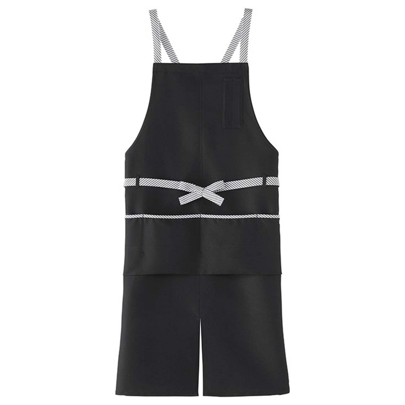 サーヴォ 男女兼用 エプロン 胸当て L ブラック CA1416 1枚（ご注文単位1枚）【直送品】