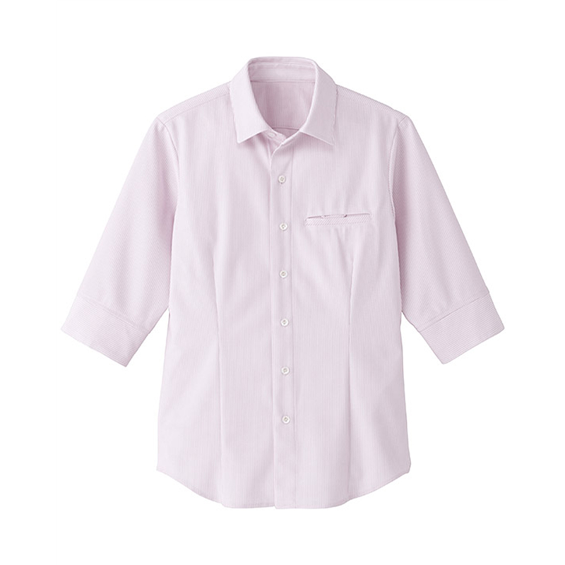サーヴォ 男女兼用 シャツ 七分袖 S ピンク ET1326 1枚(ご注文単位1枚)【直送品】