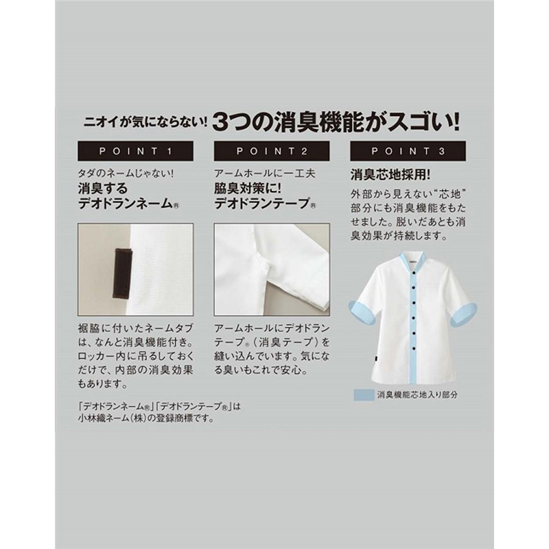 サーヴォ 男女兼用 ショップコート 七分袖 4L ホワイト ET7727 1枚（ご注文単位1枚）【直送品】