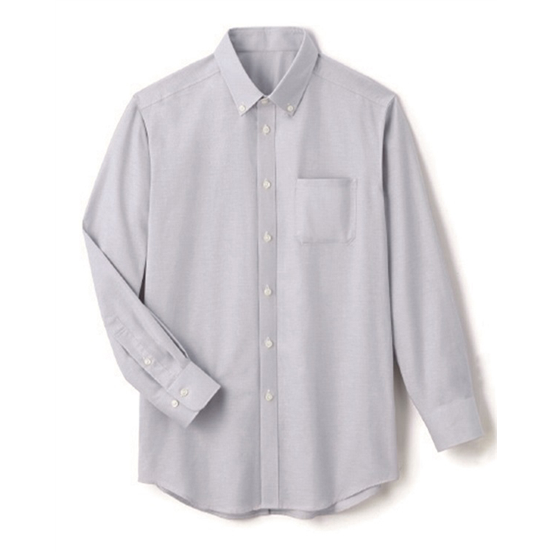 サーヴォ 男女兼用 シャツ 長袖 M グレー SBLU-1809-B2 1枚（ご注文単位1枚）【直送品】