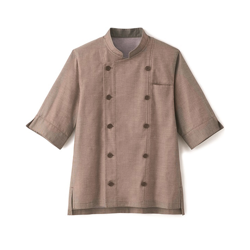 サーヴォ 男女兼用 ショップコート 七分袖 S 茶 SJAU-1814-C3 1枚（ご注文単位1枚）【直送品】