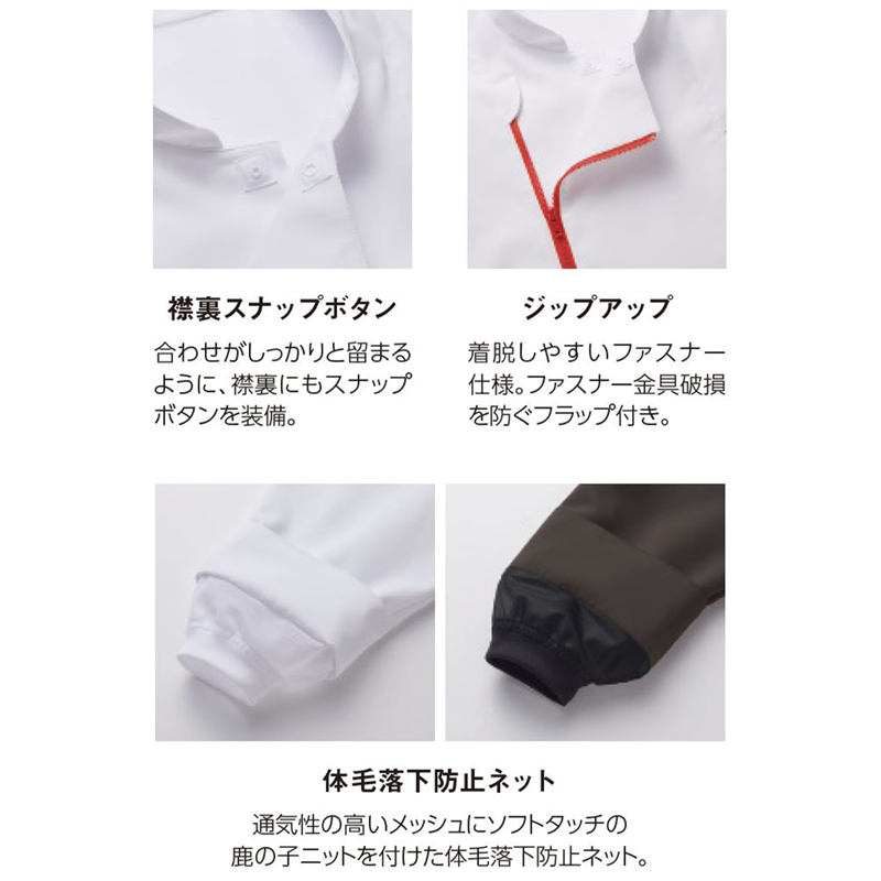 サーヴォ 男女兼用 七分袖コート 3L グレー DP1000-B1 1枚（ご注文単位1枚）【直送品】