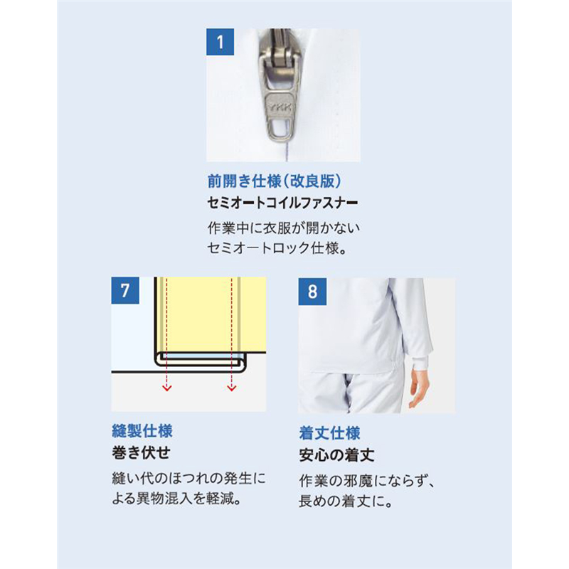 サーヴォ 男女兼用 半袖ジャンパー 4L アイスブルー SZ422-B 1枚（ご注文単位1枚）【直送品】