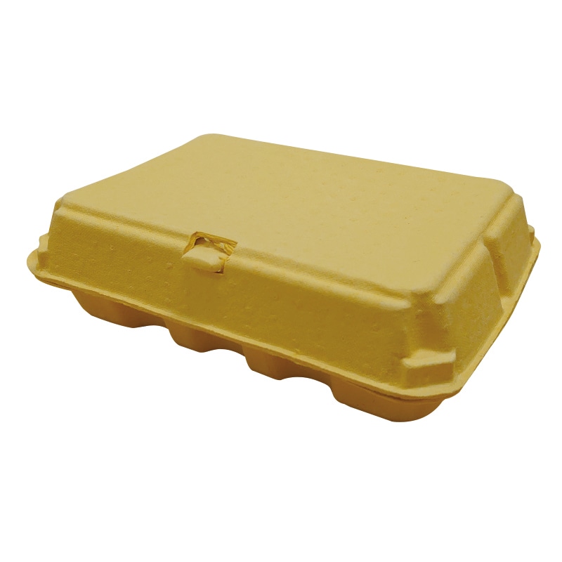 日本モウルド工業 パルプモールド容器 パルボックス 大 黄 42033 100枚/箱（ご注文単位1箱）【直送品】