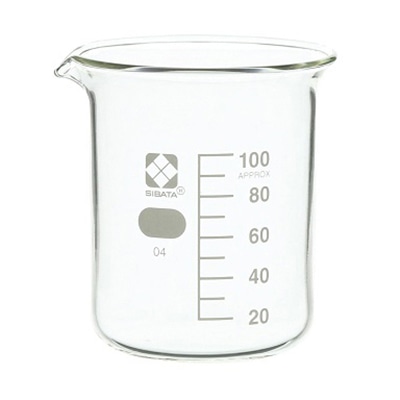 柴田　ビーカー　目安目盛付 100ml　010020-100A  1個（ご注文単位1個）【直送品】
