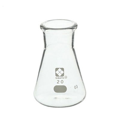 柴田　三角フラスコ　目安目盛付 20ML　010530－20A  1個（ご注文単位1個）【直送品】