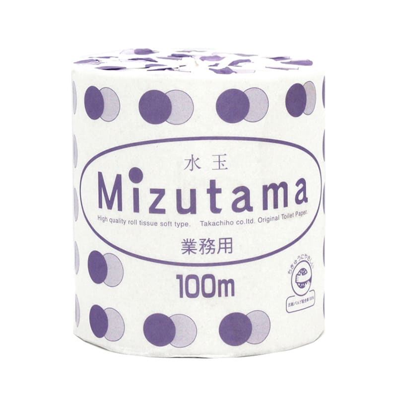 高千穂産業 トイレットペーパー 水玉 ハイソフト 業務用 114mm×100m 60巻 1036000001 1箱（ご注文単位1箱）【直送品】