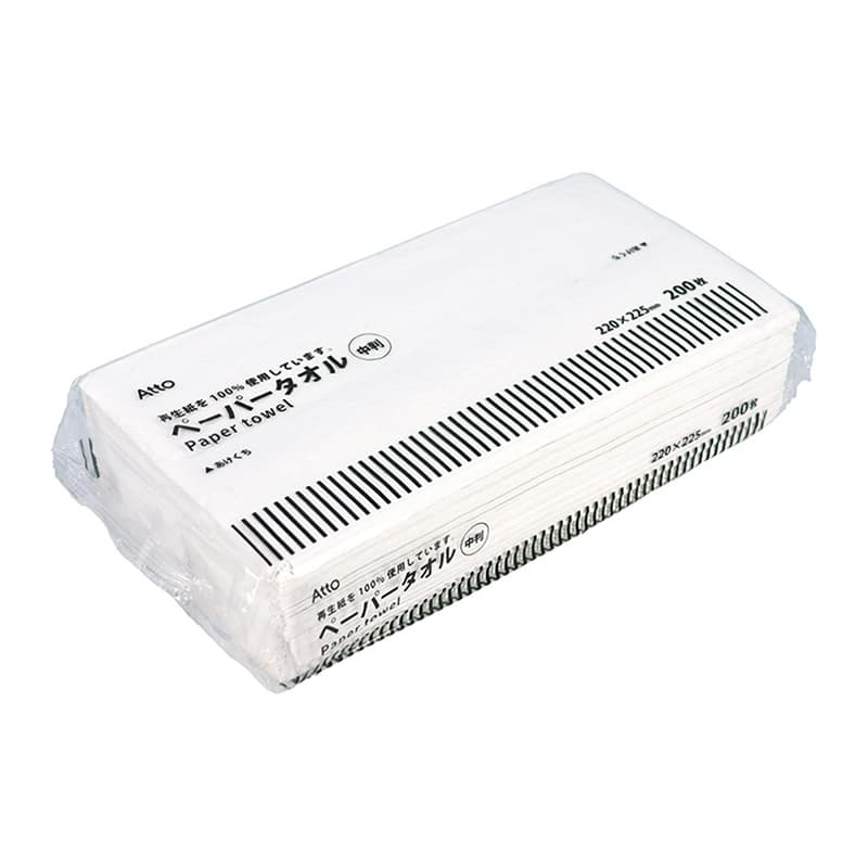 あっと ペーパータオル 中判 200枚入 A533272 1個（ご注文単位60個）【直送品】