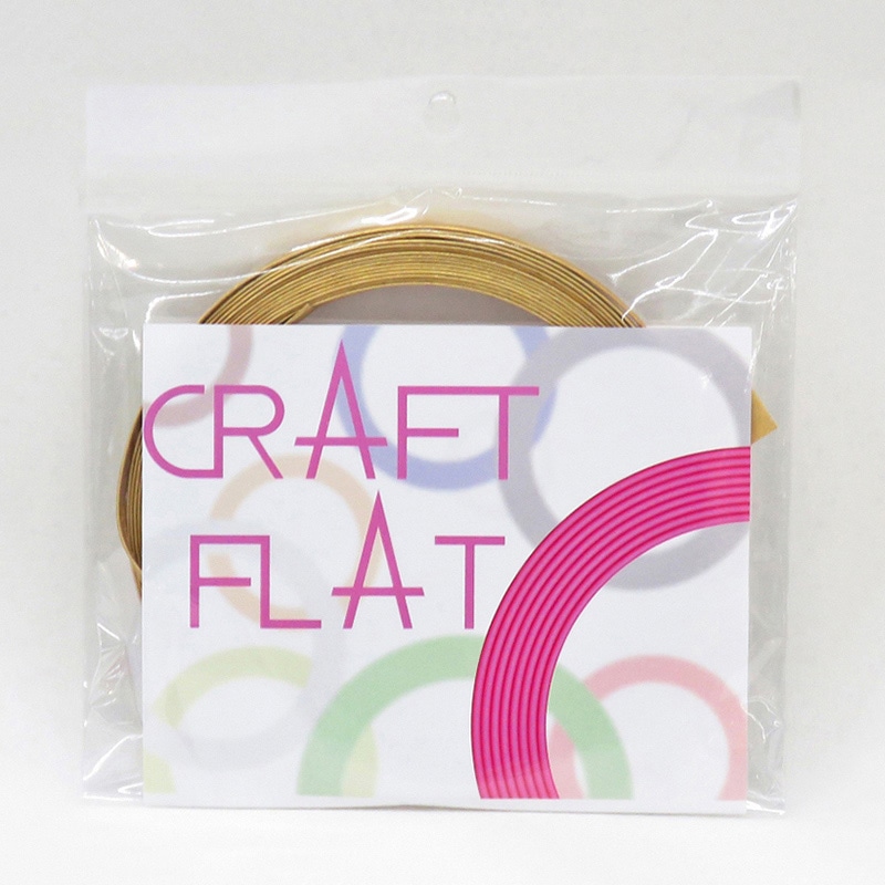 平紐工業 クラフトフラット 6×5 ゴールド 1袋(ご注文単位1袋)【直送品】