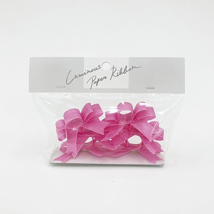 リボンワーク ルミナスペーパーリボン りぼん 6個入 ブーゲンビリア 1袋（ご注文単位1袋）【直送品】
