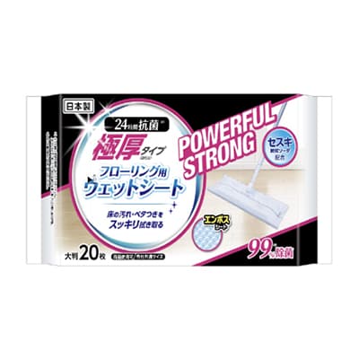 CGM フローリング用ウェットシート 極厚タイプ 大判20枚 1個（ご注文単位30個）【直送品】