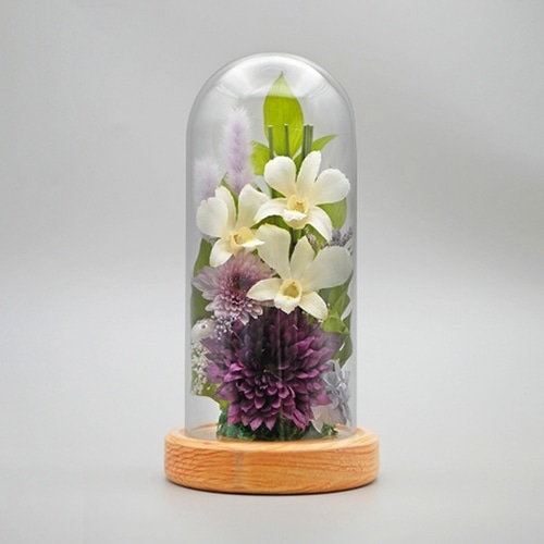 Luna ドライフラワーアレンジメント 心結～みゆう 大 ヒノキ 白 23005‐001 1個（ご注文単位1個）【直送品】