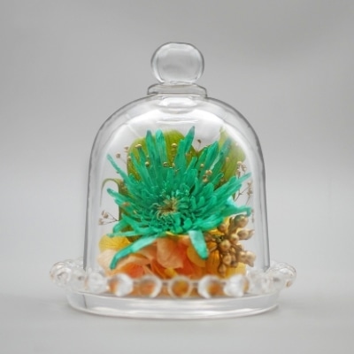 Luna ドライフラワーアレンジメント つむぎ 緑菊 23001‐009 1個（ご注文単位1個）【直送品】