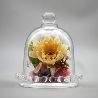 Luna ドライフラワーアレンジメント つむぎ 白菊 23001‐010 1個（ご注文単位1個）【直送品】