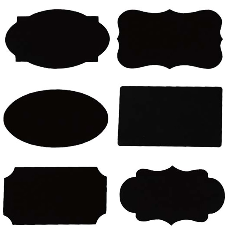 メニューラベル チョークボードステッカー (1シート6種類×12シート) 590001 1個(ご注文単位1個)【直送品】