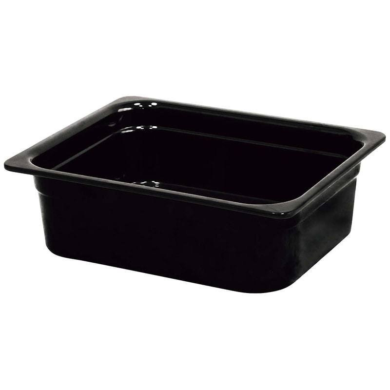 メラミン ガストロノームパン ブラック 1/2 100mm MEGN-12100BK 1個(ご注文単位1個)【直送品】