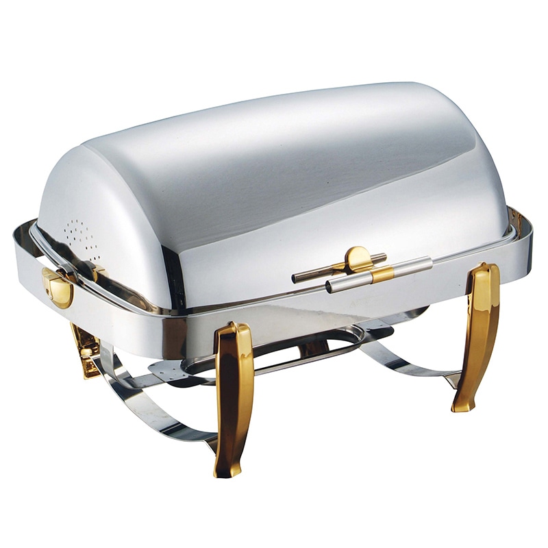 SX　ロールトップチェーファー　角型　無段階開閉式 X35189UQ　ダブル  1個（ご注文単位1個）【直送品】