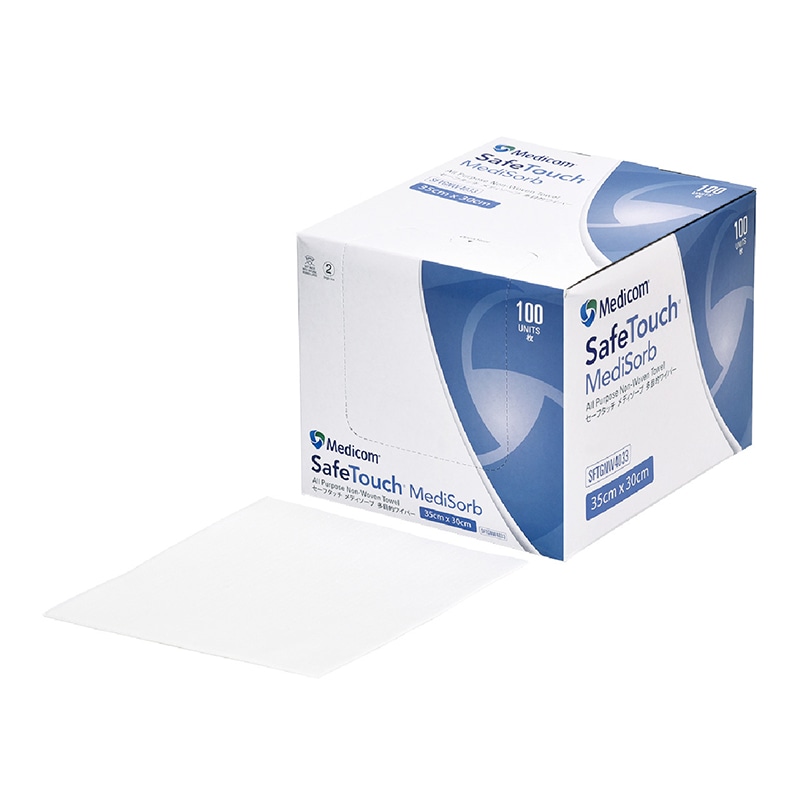 メディコムジャパン セーフタッチ メディソーブ 多目的ワイパー 100枚入 SFTGNW4033 1枚/箱（ご注文単位12箱）【直送品】
