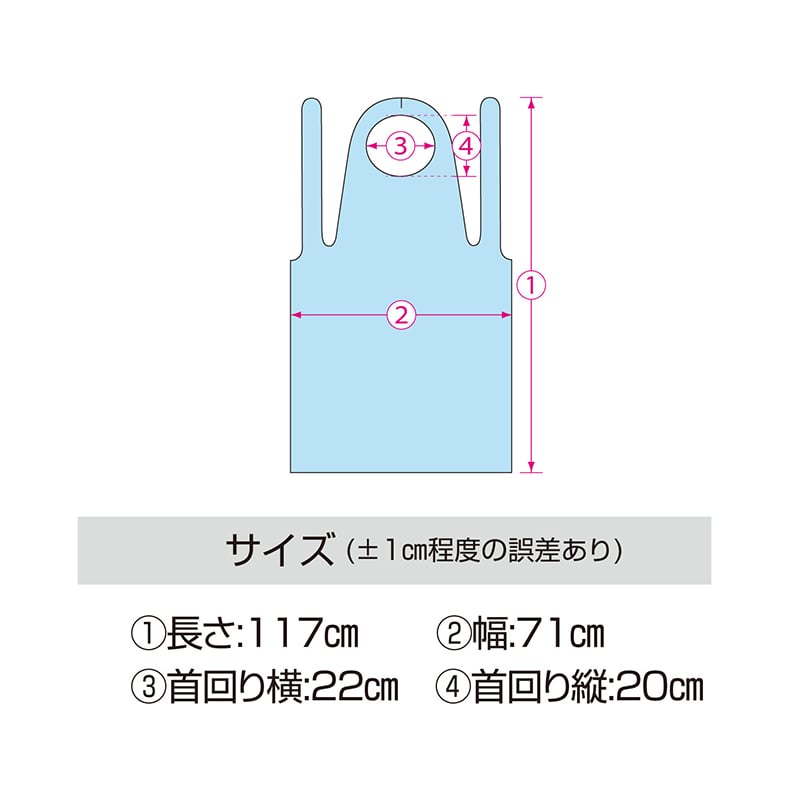 メディコムジャパン セーフベーシック プラスチックエプロン ピンク 50枚入 SFBGGW5679 1枚/箱(ご注文単位20箱)【直送品】