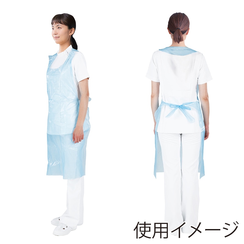 メディコムジャパン セーフベーシック プラスチックエプロン ブルー 50枚入 SFBGGW5682 1枚/箱(ご注文単位20箱)【直送品】