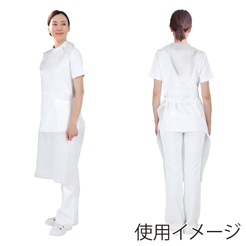 メディコムジャパン セーフベーシック プラスチックエプロン ホワイト 50枚入 SFBGGW5683 1枚/箱(ご注文単位20箱)【直送品】