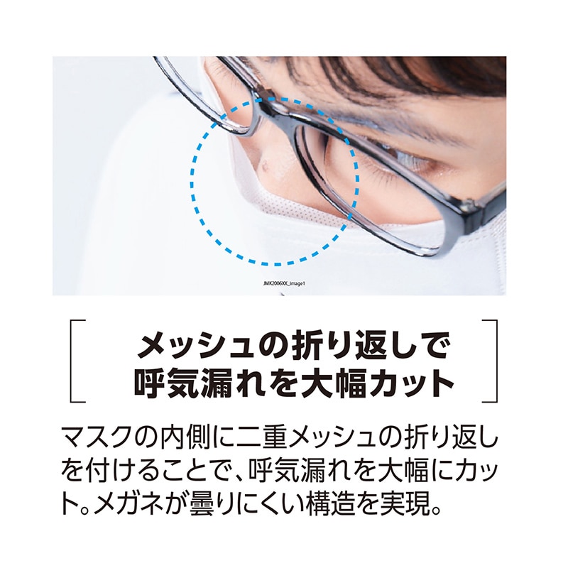 メディコムジャパン メガネが曇りにくいマスク ホワイト ふつう 40枚入 個包装 JMK200614 1枚/箱(ご注文単位40箱)【直送品】
