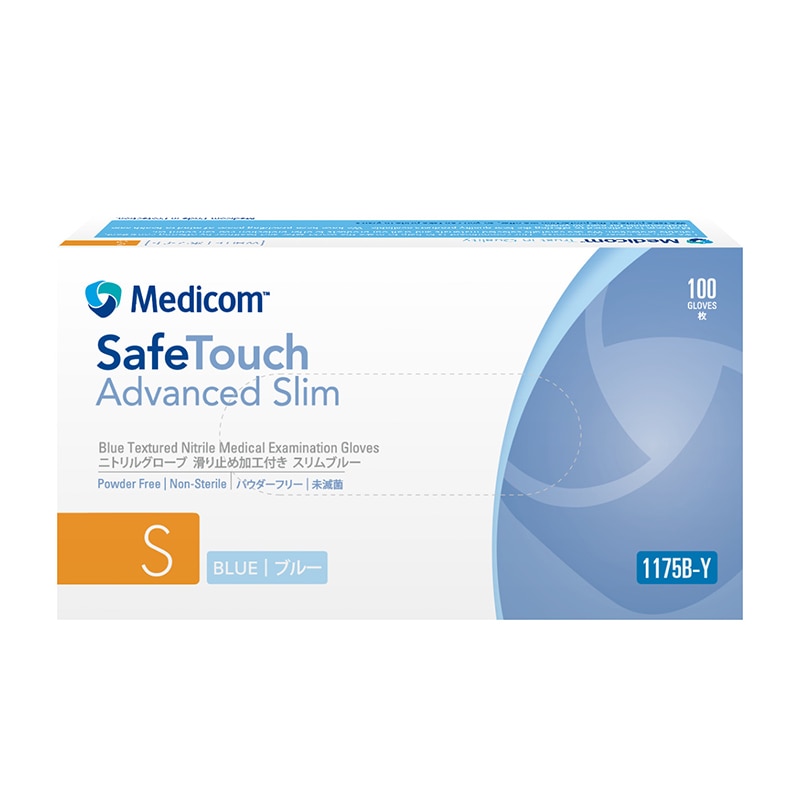 メディコムジャパン セーフタッチ ニトリルグローブ ブルー S 100枚入 1175B-Y 1枚/箱（ご注文単位10箱）【直送品】