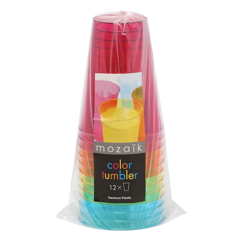 アームカンパニー ポリスチレン タンブラー カラーミックス 12個 MZCTMX 1組(ご注文単位48組)【直送品】