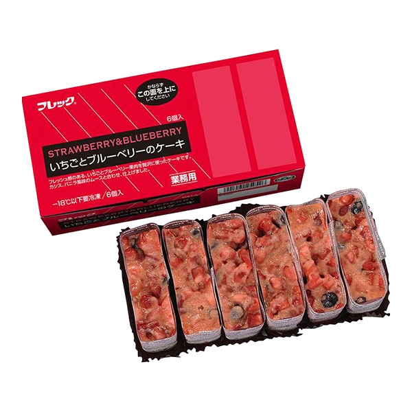 味の素 フレック いちごとブルーベリーのケーキ 77g×6個 冷凍 1パック※軽(ご注文単位1パック)※注文上限数12まで【直送品】
