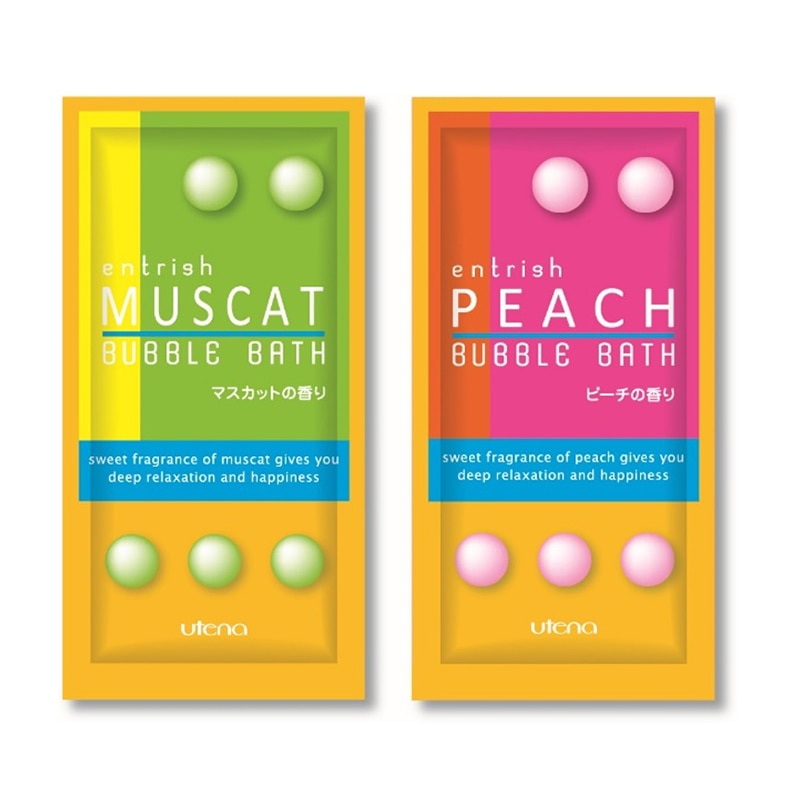 エントリッシュ　フルーツバスバブル 12ml　2種アソート マスカットの香り／ピーチの香り 1000個/箱（ご注文単位1箱）【直送品】