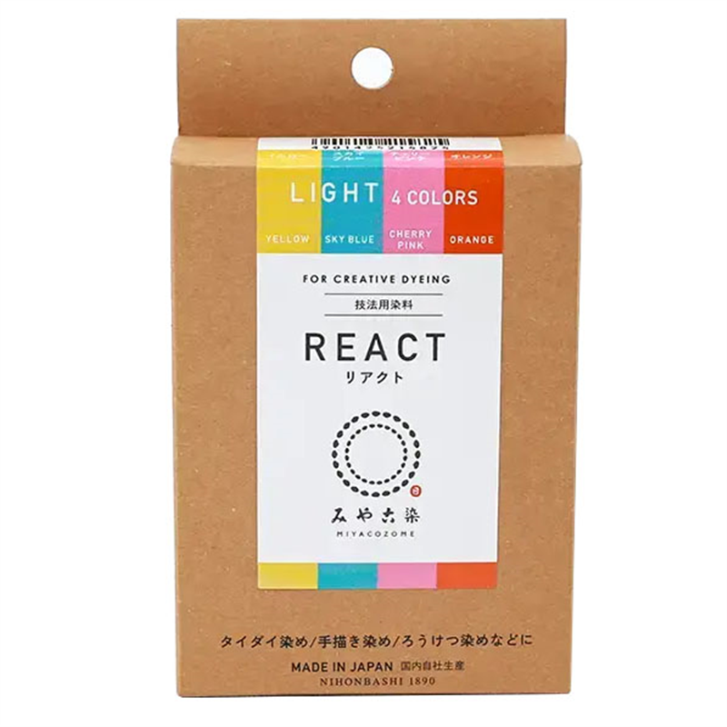 桂屋ファイングッズ みや古染 技法用染料 REACT リアクト 4色セット LIGHTカラー KAT21582 1個（ご注文単位1個）【直送品】
