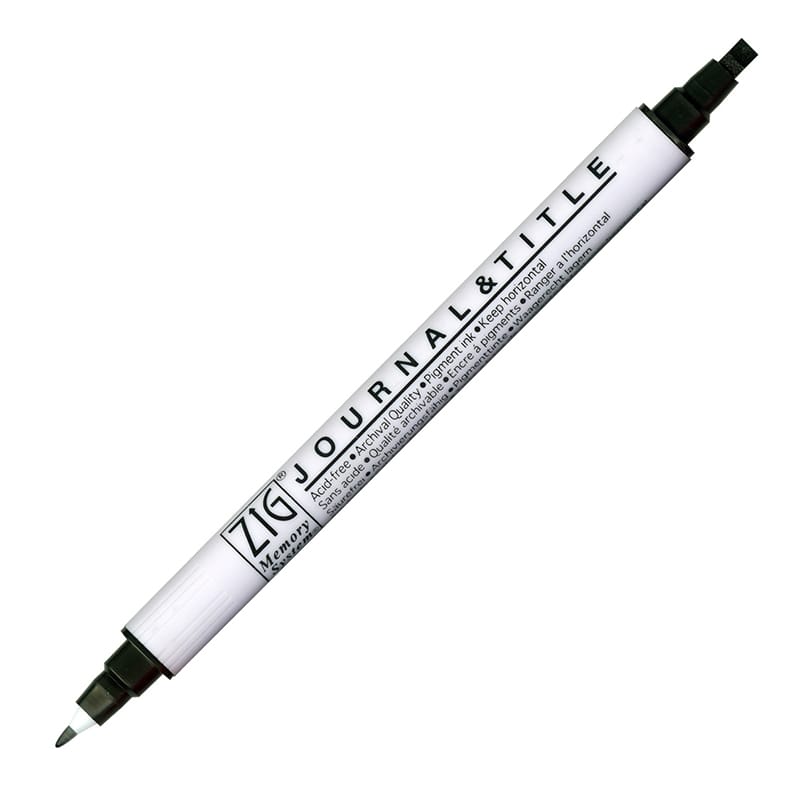呉竹 水性マーカー ZIG メモリーシステム ジャーナル&タイトル ピュアブラック MS-3600-010 1本(ご注文単位6本)【直送品】