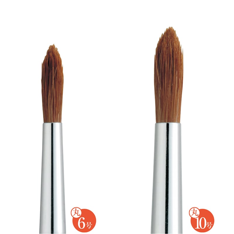 呉竹 馬毛画筆 丸6号・丸10号　2本セット JO100-1 1個（ご注文単位10個）【直送品】