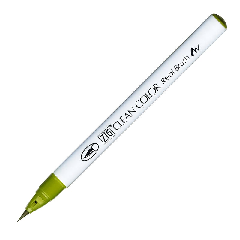 呉竹 ZIG　クリーンカラーリアルブラッシュ No.046　ミッドグリーン RB-6000AT-046 1本（ご注文単位3本）【直送品】