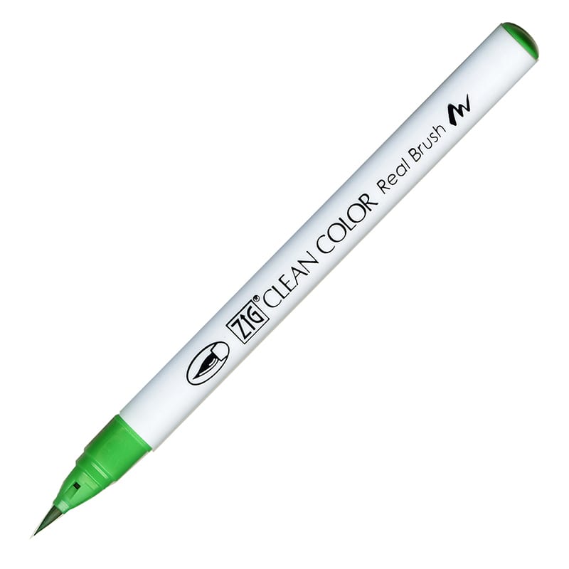 呉竹 ZIG クリーンカラーリアルブラッシュ No.048 エメラルドグリーン RB-6000AT-048 1本(ご注文単位3本)【直送品】