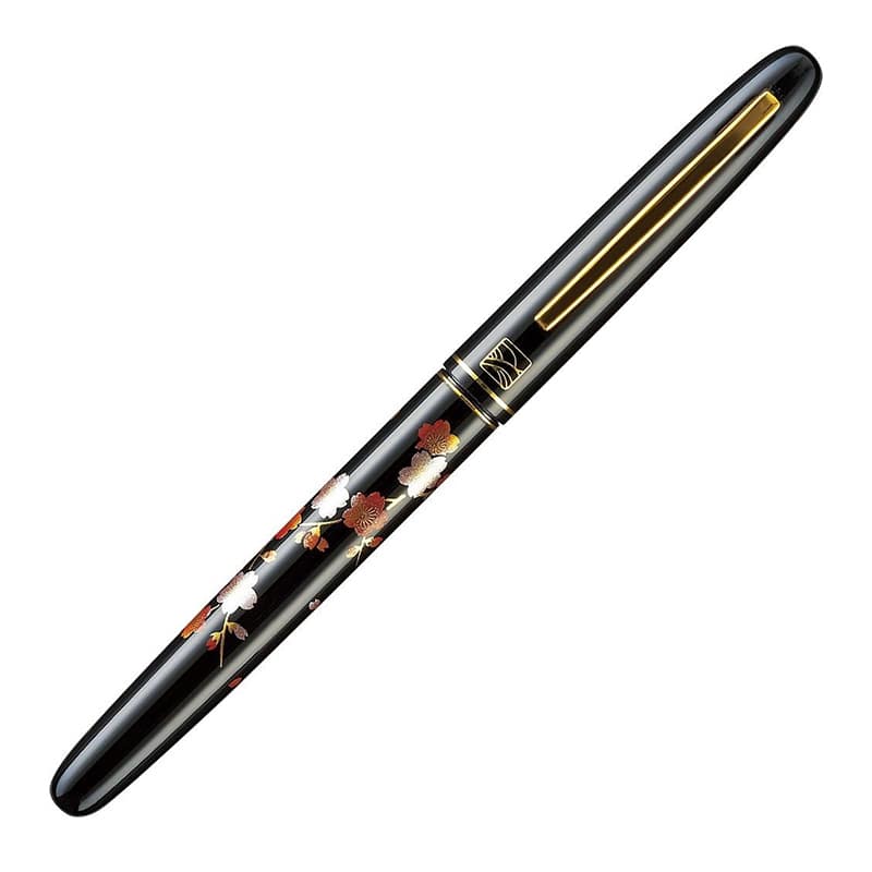 呉竹 くれ竹　万年毛筆　蒔絵物語 枝桜　黒 DU180-215 1本（ご注文単位1本）【直送品】