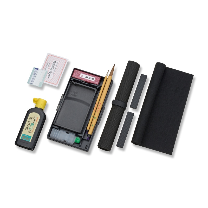 呉竹 書道セット GA-432S 青タイプ GA432-12 1セット(ご注文単位1セット)【直送品】