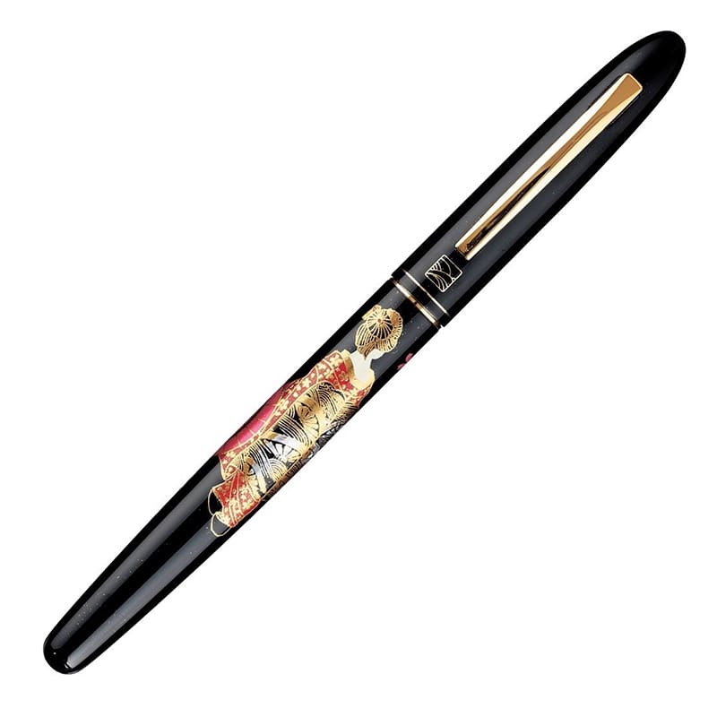 呉竹 筆ペン　くれ竹手紙ぺん　蒔絵物語 華舞妓　黒 ER186-111 1本（ご注文単位1本）【直送品】