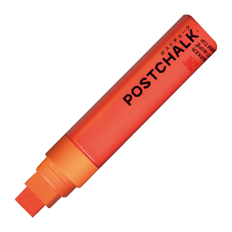 呉竹 ボードマーカー　ZIG　ポストチョークマーカー ウェットワイプ　15mm　ネオンオレンジ POST-700A-111S 1本（ご注文単位5本）【直送品】