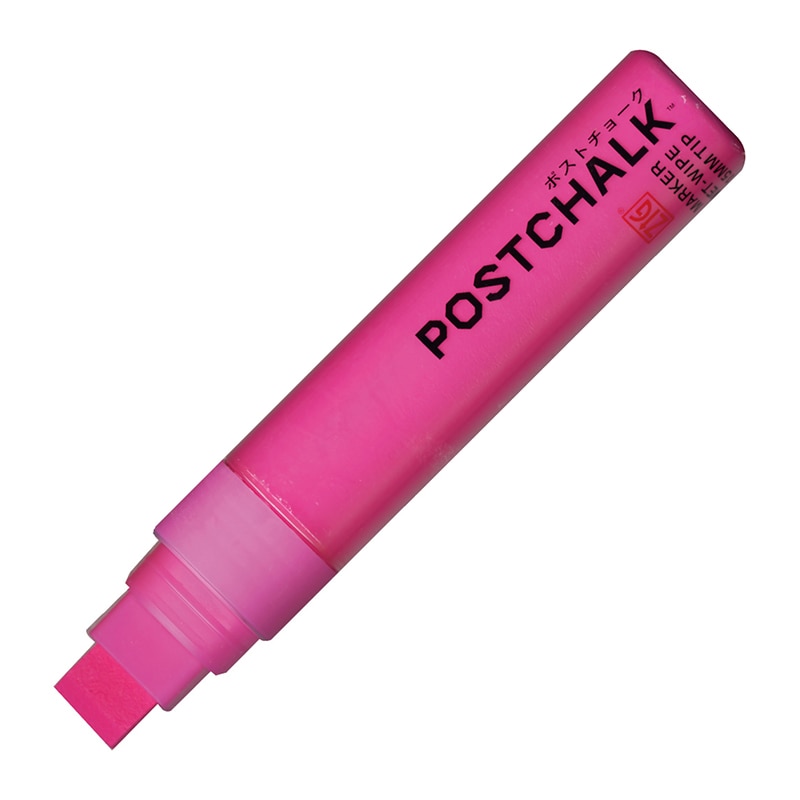 呉竹 ボードマーカー　ZIG　ポストチョークマーカー ウェットワイプ　15mm　ネオンピンク POST-700A-112S 1本（ご注文単位5本）【直送品】